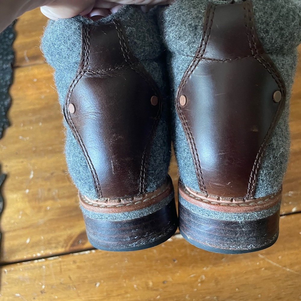 WOOLRICH ROCKIES Brown Gray Hiking Boots Leather Wool Women’s Size 6.5  37 EUC - Picture 10 of 10